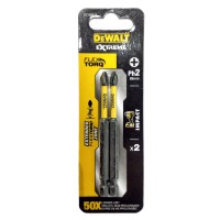 Биты DeWALT DT70567T EXTREME FlexTorq Ph2 89mm (2 шт)